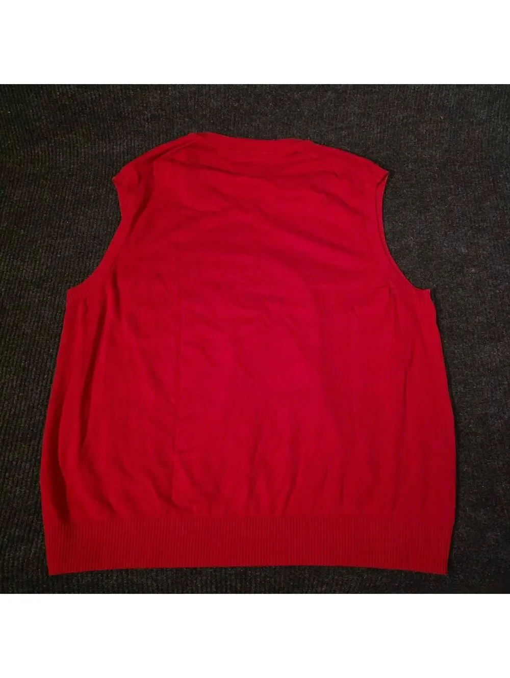 Tommy Hilfiger Men's Red V-Neck Sweater Vest XXL